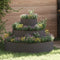 vidaXL - Tuinplanter - Set - Zwart - Staal