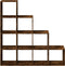 vidaXL - Kamerscherm - / - boekenkast - 131,5x29x131,5 - cm - hout - gerookt - eiken