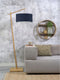 GOOD&MOJO Vloerlamp Andes - Bamboe/Blauw - 72x47x176cm - Scandinavisch,Bohemian - Staande lampen voor Woonkamer - Slaapkamer