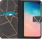 iMoshion Hoesje Geschikt voor Samsung Galaxy S10 Hoesje Met Pasjeshouder - iMoshion Design Softcase Bookcase - Goud / Zwart / Black Graphic