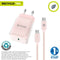 Muvit for Change Glass - Wandlader + USB-C Kabel - Snellader 30 W 3 A - Roze