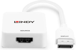 Lindy 38303 - HDMI naar DisplayPort Converter - 9,5 cm - Wit