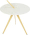 Weltevree | Sundial Table | Koffietafel Rond Zonnewijzer | Bijzettafel Tuin, Tuintafel, Salontafel Buiten | Aluminium Staal Gepoedercoat | Zandgeel RAL 1002