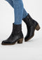 Travelin Bordeaux - Dames enkellaars - Leer - Zwart - Maat 39