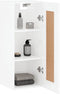 vidaXL - Wandkast - 34,5x34x90 - cm - bewerkt - hout - hoogglans - wit