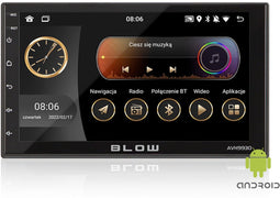 BLOW AVH-9930 2DIN 7” CarPlay Scherm – Android 12 – GPS – WiFi – Bluetooth – Touchscreen - CarPlay dongle – Incl. Installatiekit