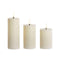 Kaars LED Home ESPRIT Beige 5,5 x 5,5 x 13,5 cm (AA)