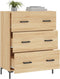 vidaXL - Dressoir - 69,5x34x90 - cm - bewerkt - hout - sonoma - eikenkleurig