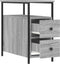 vidaXL - Nachtkastje - 30x60x60 - cm - bewerkt - hout - grijs - sonoma - eikenkleurig