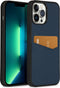 Accezz iPhone 13 Pro Max - Back Cover - Premium Leather Card Slot - Donkerblauw