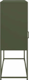 vidaXL - Dressoir - 100,5x39x107 - cm - koudgewalst - staal - olijfgroen