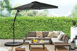 Feel Home - Grote zweefparasol - 3 Meter - Donkergrijs