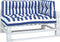 vidaXL - Palletkussens - 3 - st - gestreept - stof - wit - en - blauw