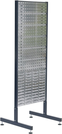 Raaco Dubbelzijdig rek - Stellingkast berging - 4 + 2 panelen - Zilver