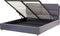 BATILLY - Bed met opbergruimte - Grijs - 160 x 200 cm - Fluweel