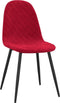 vidaXL - Eetkamerstoelen - 4 - st - fluweel - wijnrood