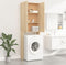 vidaXL - Wasmachinekast - 64x25,5x190 - cm - sonoma - eikenkleurig