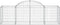 vidaXL - Schanskorven - 8 - st - gewelfd - 200x50x60/80 - cm - gegalvaniseerd - ijzer