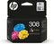 HP 308 - Originele driekleureninktcartridge - Compatibel met HP Envy 6110 6120 6130 6520 6530 (1 stuk)