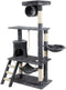 Purlov Kattenkrabpaal - Grijs 141cm - Perfect voor Spel, Rust en Krabbehoeftes van Katten