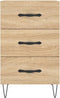 vidaXL - Nachtkastje - 40x40x66 - cm - bewerkt - hout - sonoma - eikenkleurig