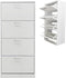 VDD - Schoenenkast - 4 opbergcompartimenten - 30x60x148 - Wit