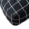 vidaXL - Palletbankkussen - 120x40x12 - cm - stof - ruitpatroon - zwart