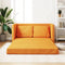 vidaXL - Slaapbank - vloermodel - 2-in-1 - 112x174x55 - cm - stof - donkergeel