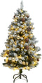 vidaXL - Kunstkerstboom - met - scharnieren - 150 - LED - en - kerstballen - 120 - cm