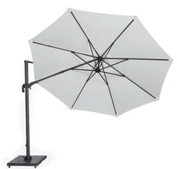 Platinum - Zweefparasol Solarflex Zijwaarts Kantelbaar (T2) wit dia. 350 cm zonwering