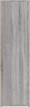 vidaXL - Dressoir - 80x30x106 - cm - bewerkt - hout - grijs - sonoma - eikenkleurig