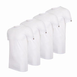 Cappuccino Italia 4-Pack T-shirt Heren - Extra Lang - Wit - Maat XXL (4 stuks)
