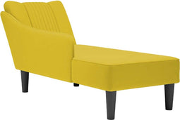 vidaXL - Chaise - longue - met - rechterarmleuning - fluweel - geel