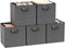 WOLTU opvouwbare opbergdozen set 5 stuks - stoffen opbergkubussen met handgrepen en metalen frame -