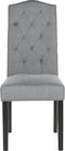 SHIRLEY - Eetkamerstoel - Grijs - Polyester