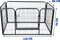GARDENGEAR Puppyren 70 cm hoog – 125×80 cm – 4-delig met deur
