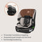 Lionelo Billy i-Size - Autostoel ISOFIX - Groeit mee van 76-150 cm - Beige