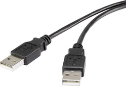 Renkforce RF-4463028 - USB 2.0 A-kabel - 100cm - Zwart