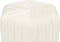 MURIETTA - Poef - Crème - Fluweel