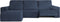 Hoes voor chaise longue met korte armleuning links Eysa ROC Blauw 120 x 120 x 360 cm