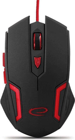 Esperanza EGM205R - Muis - 6 knoppen - 2400 dpi - Rood