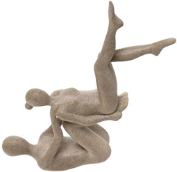 Decoratieve figuren Home ESPRIT Beige Yoga 20 x 10 x 50 cm