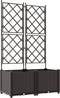 vidaXL - Tuinplantbak - met - Trellis - 2 - st - Bruin - 80x40x143 - cm