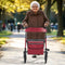 Juskys Aluminium Rollator Vital - Opvouwbaar - Zitting - Rood - 63 x 68 x 80-94 cm