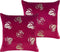 GOLDENROD - Sierkussen set van 2 - Bordeaux - 45 x 45 cm - Fluweel
