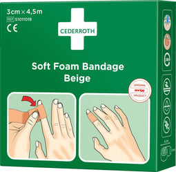 CEDERROTH Soft Foam Verband - 3 cm x 4.5 m - Zelfhechtend - Beige