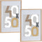 Houten fotolijst - bruin - 50 x 70 cm - fotolijstje - met passe-partout - decoratie