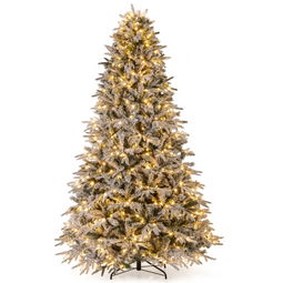 Coast kunstkerstboom 270 cm - met sneeuw - warmwitte LED - groen/wit - Ø170 cm