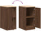 vidaXL - Garagekast - 40x51x85 - cm - massief - grenenhout - bruin - eikenkleurig