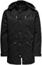 Only & Sons Onsklaus - Gewatteerde Winter Parka - Afritsbare capuchon - Zwart - Maat L